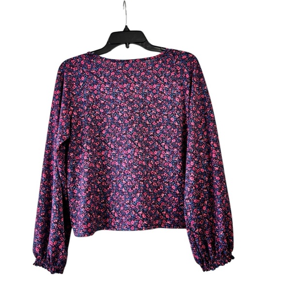 Reitmans Floral Long Sleeve Blouse Relaxed Fit Size Small - Picture 8 of 11